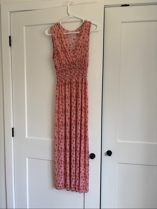 Dresses & Skirts - Sleeveless Pink Floral Maxi Dress - Brand Unknown